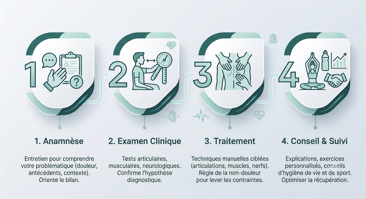 Les 4 étapes d'une séance d'étiopathie